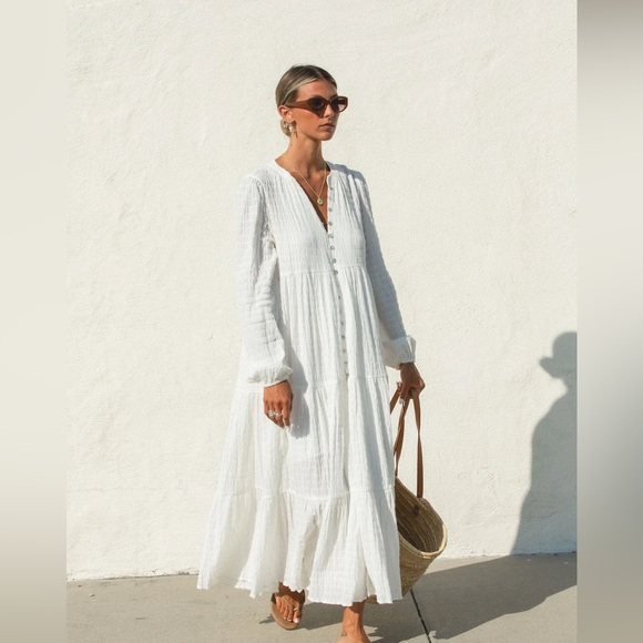 SOLAI white maxi dress, small - Picture 8 of 10